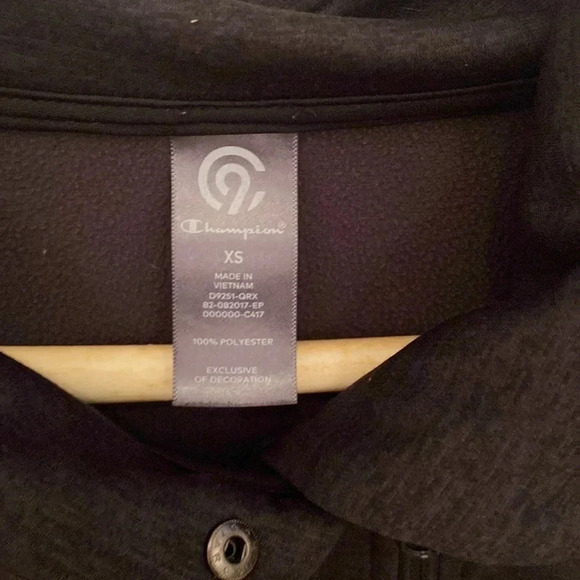 Champion gray jacket sweatshirt size XS mock neck zipper - Picture 3 of 6